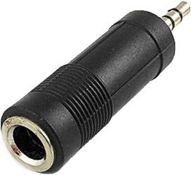 Adaptor Stereo Jack 3.5mm to Jack 6.3mm mama pentru Mixer Statie amplificare Sistem Audio Microfon Casti negru 