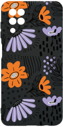 Husa Bestcase comp cu Samsung Galaxy A12 / Galaxy M12 Flowers - Pastel Colors SLIM 1.2MM Microfibra PB 757 