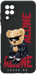 Husa Bestcase comp cu Samsung Galaxy A12 / Galaxy M12 Leave Me Alone Teddy Bear SLIM 1.2MM Microfibra PB 922 