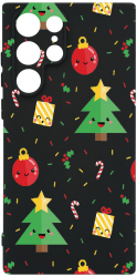 Husa Bestcase comp cu Samsung Galaxy S22 Ultra Xmas Tree SLIM 1.2MM Microfibra PB 309 