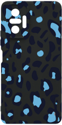 Husa Bestcase comp cu Xiaomi Redmi Note 10 Pro / 10 Pro Max Blue Leopard Pattern SLIM 1.2MM Microfibra PB 1032