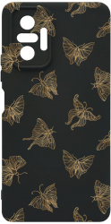 Husa Bestcase comp cu Xiaomi Redmi Note 10 Pro / Redmi Note 10 Pro Max Gold Butterfly SLIM 1.2MM Microfibra PB 919 