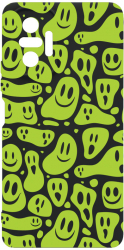 Husa Bestcase comp cu Xiaomi Redmi Note 10 Pro / Redmi Note 10 Pro Max Green Acid Smiley SLIM 1.2MM Microfibra PB 1051 