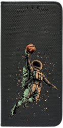 Husa BestCase Compatibila Cu Samsung Galaxy S23 Plus Astronaut Basketball Flip Case Negru FLB 1003 