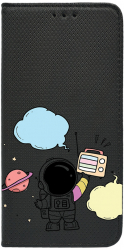 Husa BestCase Compatibila Cu Samsung Galaxy S23 Plus Astronaut Flip Case Negru FLB 977 