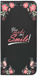 Husa BestCase Compatibila Cu Samsung Galaxy S23 Plus Make Me Smile Flip Case Negru FLB 4 