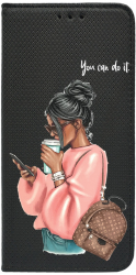 Husa BestCase Compatibila Cu Samsung Galaxy A23 Shopping Girl Flip Case Negru FLB 962 