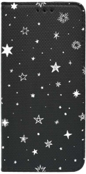 Husa BestCase Compatibila Cu Samsung Galaxy A23 Stars Flip Case Negru FLB 143 
