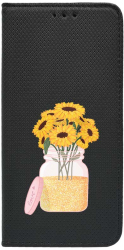 Husa BestCase Compatibila Cu Samsung Galaxy A23 Sun Flower Flip Case Negru FLB 639 