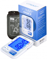 Tensiometru electronic de brat Vitammy Smart 4 mufa USB masurare in timpul umflarii mansetei detectare aritmie manseta 22 - 42 cm 