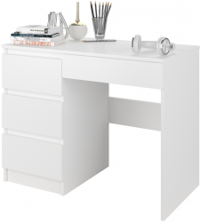Framire birou N-34L Stanga alb