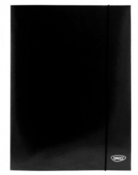 Mapa A4 Carton Laminat DACO Negru Prindere cu Elastic-ADACMR003N 