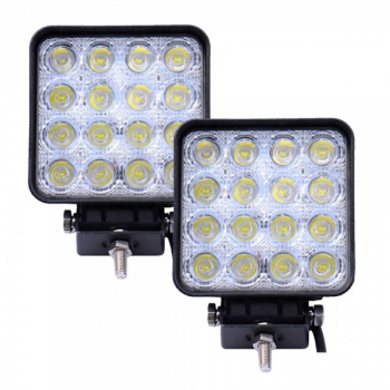 Set 2x Proiectoare patrate LED 48W IP67 