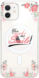 Husa BestCase Compatibila Cu Apple iPhone 12 Make Me Smile MagSafe compatibil Anti Shock MAS 4 