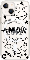 Husa BestCase Compatibila Cu Apple iPhone 13 Mini Goth Love MagSafe compatibil Anti Shock MAS 984 