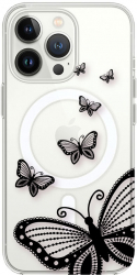Husa BestCase Compatibila Cu Apple iPhone 14 Pro Flowers MagSafe compatibil Anti Shock MAS 79 