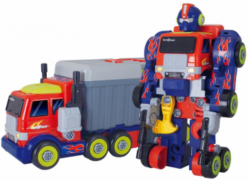 Jucarie 3 in 1 camion robot si banc de lucru Hola Toys 