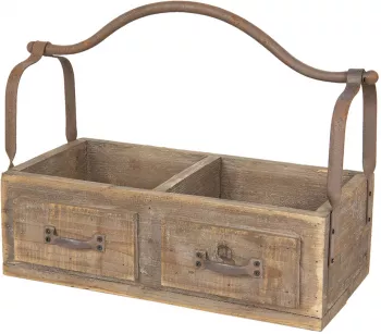 Cos depozitare lemn maro 41x19x29 cm 
