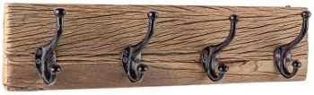 Cuier perete lemn fier Rafter 54x14x13 cm 