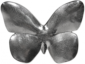 Decoratiune masa aluminiu argintiu Fluturas 34x26x2 cm 