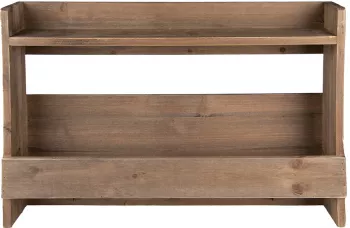 Raft perete 2 polite lemn maro 60x12x42 cm 