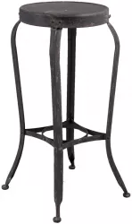 Scaun bar fier negru antichizat 37x37x72 cm 