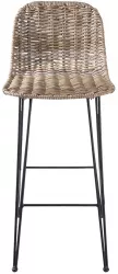 Scaun bar fier rattan maro 40x40x93 cm 