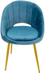 Scaun catifea albastra 58x65x85 cm 
