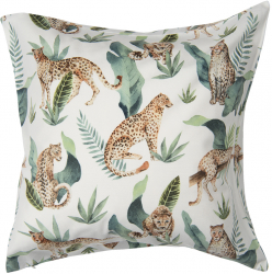 Set 2 fete perne poliester multicolor Leoparzi 45x45 cm 