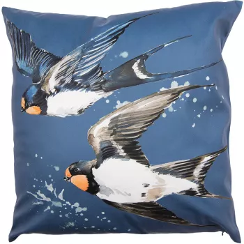 Set 2 fete perne poliester multicolor Pasari 45x45 cm 