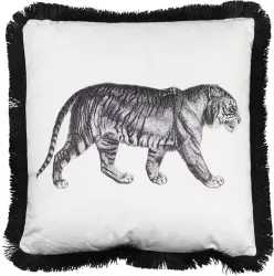 Set 2 perne decorative textil Tigru 45x45x4 cm 