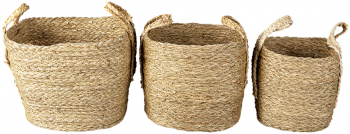 Set 3 cosuri depozitare paie 25x25x34 cm 24x20x28 cm 21x18x25 cm 