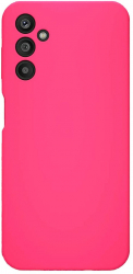 Husa din silicon compatibila cu Samsung Galaxy A14 5G silk touch interior din catifea Roz Neon 