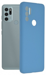 Husa din silicon X-Level compatibila cu Motorola Moto G50 5G silk touch interior din catifea Albastru 