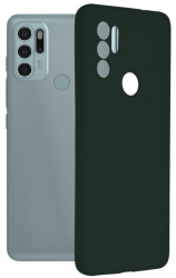 Husa din silicon X-Level compatibila cu Motorola Moto G50 5G silk touch interior din catifea Verde inchis 