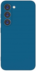 Husa din silicon X-Level compatibila cu Samsung Galaxy S23 Plus silk touch interior din catifea Albastru 