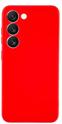 Husa din silicon X-Level compatibila cu Samsung Galaxy S23 Plus silk touch interior din catifea Rosu 