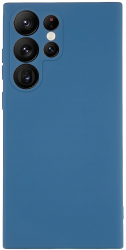 Husa din silicon X-Level compatibila cu Samsung Galaxy S23 Ultra silk touch interior din catifea Albastru 