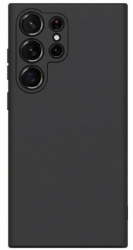Husa din silicon X-Level compatibila cu Samsung Galaxy S23 Ultra silk touch interior din catifea Negru 