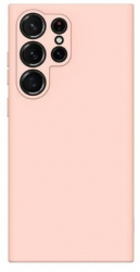 Husa din silicon X-Level compatibila cu Samsung Galaxy S23 Ultra silk touch interior din catifea Roz 