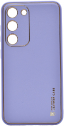 Husa eleganta din piele ecologica pentru Samsung Galaxy A14 5G cu accente aurii Lila 