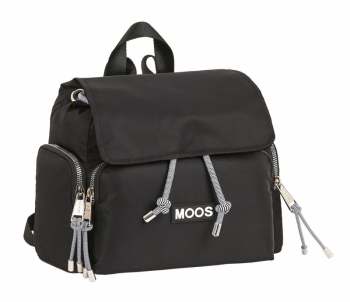 Rucsac dama cu clapeta negru Moos Casual 