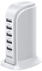 Incarcator HUB Kakusiga KSC-741 5xUSB 5V/2.4A Alb