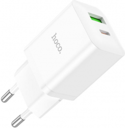 Incarcator Retea Hoco N28 Fast Charging PD20W 2xUSB Alb 