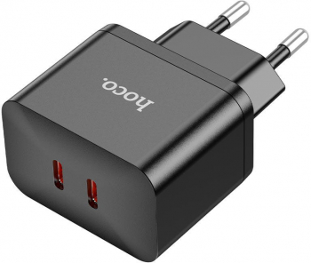 Incarcator Retea Hoco N29 Super Fast Charging PD35W 2xUSB-C Negru 