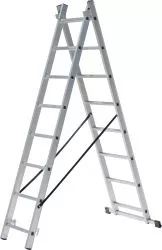 Scara aluminiu 2 tronsoane 2x8 trepte lungime maxima 3.5 m fabricata in UE 