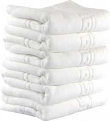 Set 6 prosoape hoteliere premium albe model grecesc 70x130cm