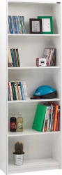 Biblioteca Adore Nurdan 5 rafturi Alb 58x170x23 cm 