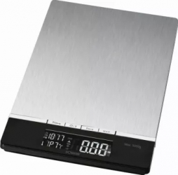 Cantar de bucatarie Bomann KW1421CB display LCD otel inoxidabil indicator temperatura si ora 