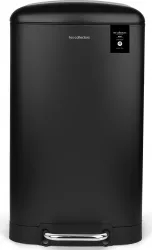 Cos de gunoi cu pedala Les Collectors 40 litri deschidere/inchidere silentioasa corp din inox rezistent finisaj mat negru 